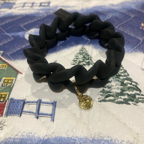 Marc Jacobs Jewelry - Marc Jacobs Black Bracelet with Gold Charm